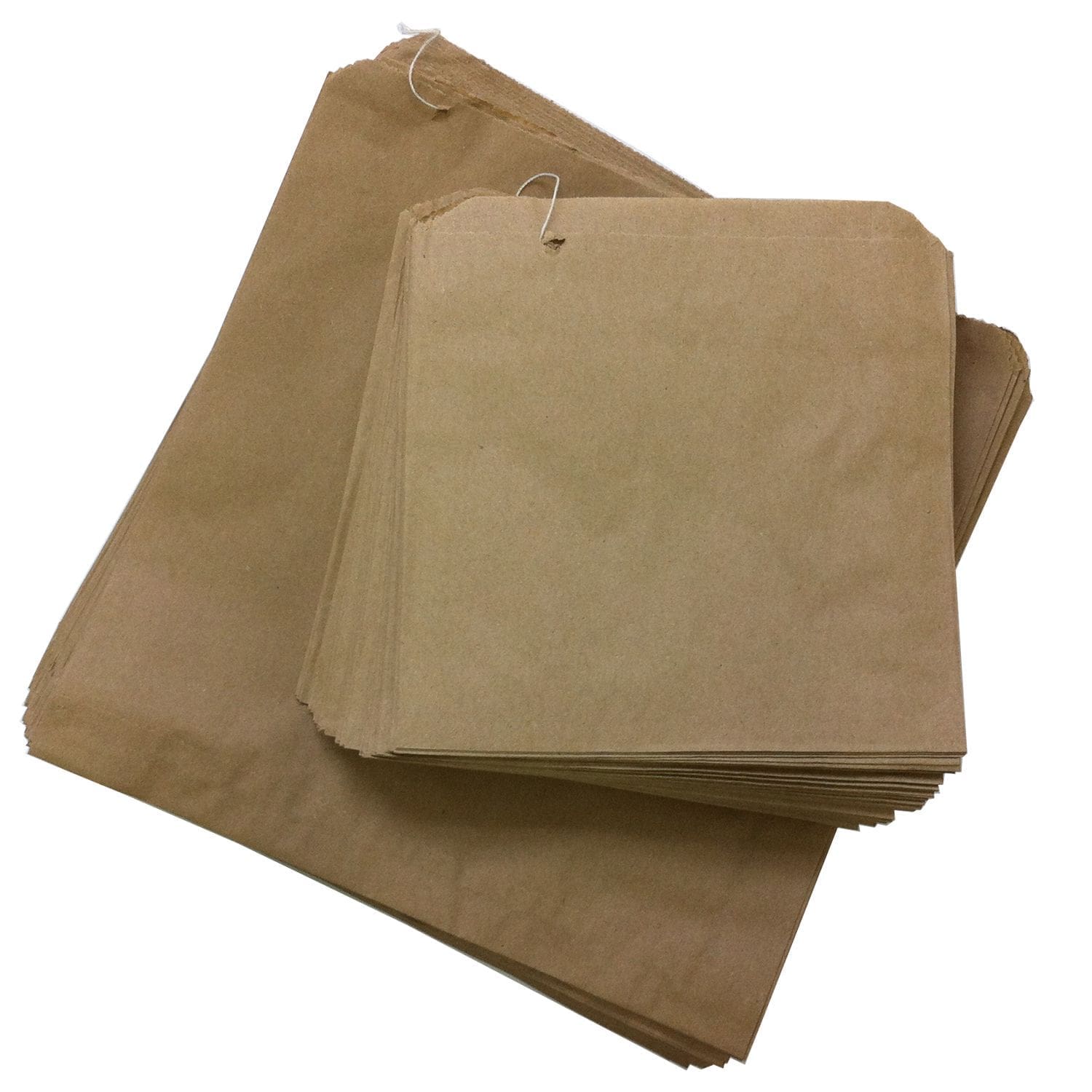 Recycled Brown Kraft Flat Bags 6 x 6 RawPac