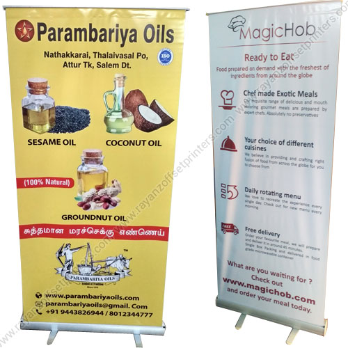 Roll Up Standee Price Flex Banner Stand Printing ₹1000