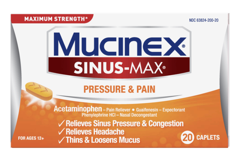 SmartLabel MUCINEX® MUCINEX® SINUSMAX® Pressure & Pain Caplets
