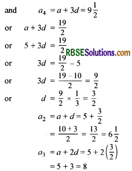 RBSE Solutions for Class 10 Maths Chapter 5 Arithmetic Progressions Ex 5.2 2