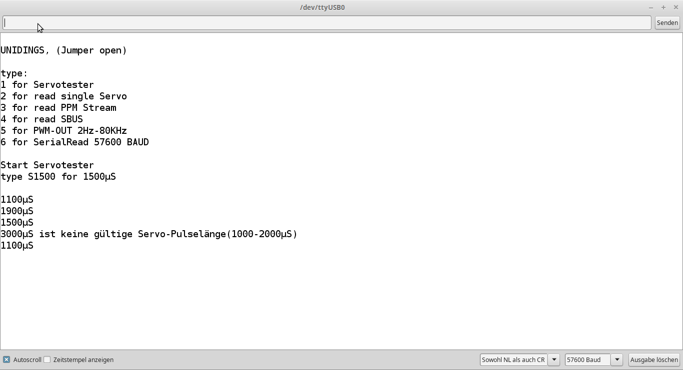 UNIDINGS SERVO read/write SBUS PPM PWM BLHELI USW