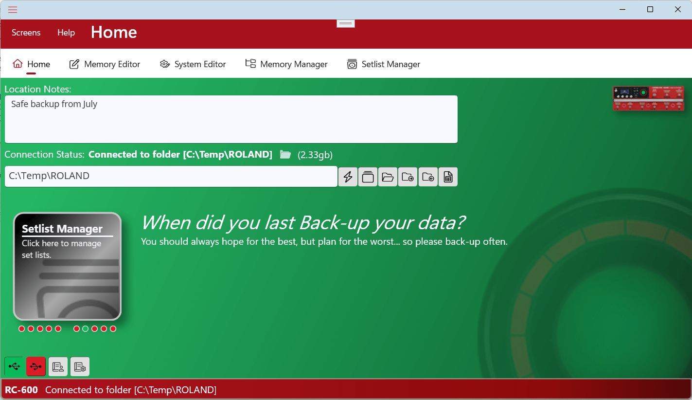 RC-600 / RC-505mk2 Editor