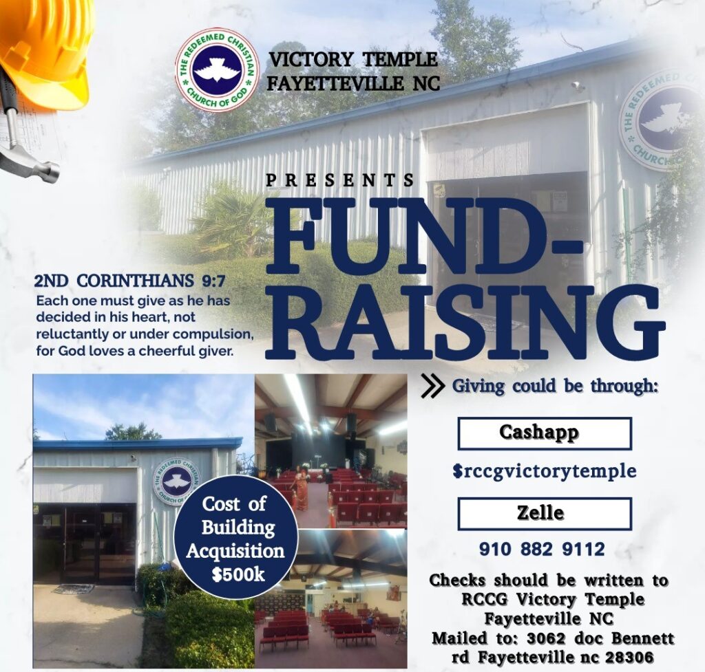 Building Fund Pledge Form RCCG Victory Temple