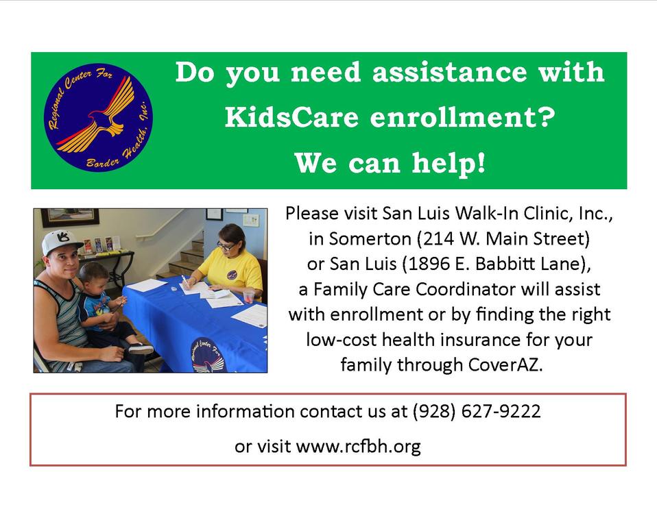 News Free KidsCare enrollment offered in San Luis Walk