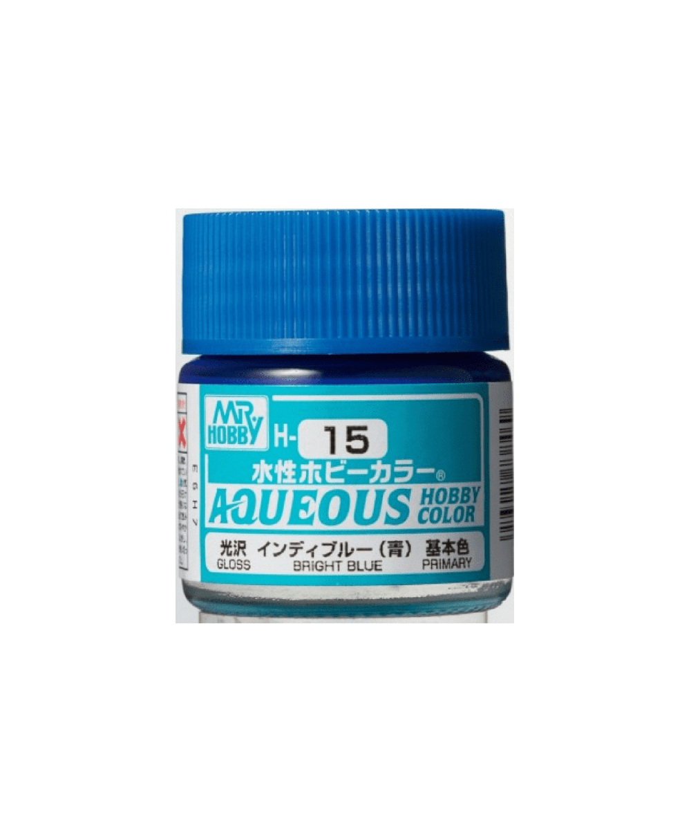 H15 Aqueous Gloss Acrylic Bright Blue Paint From RCMA Model & Hobby Shop