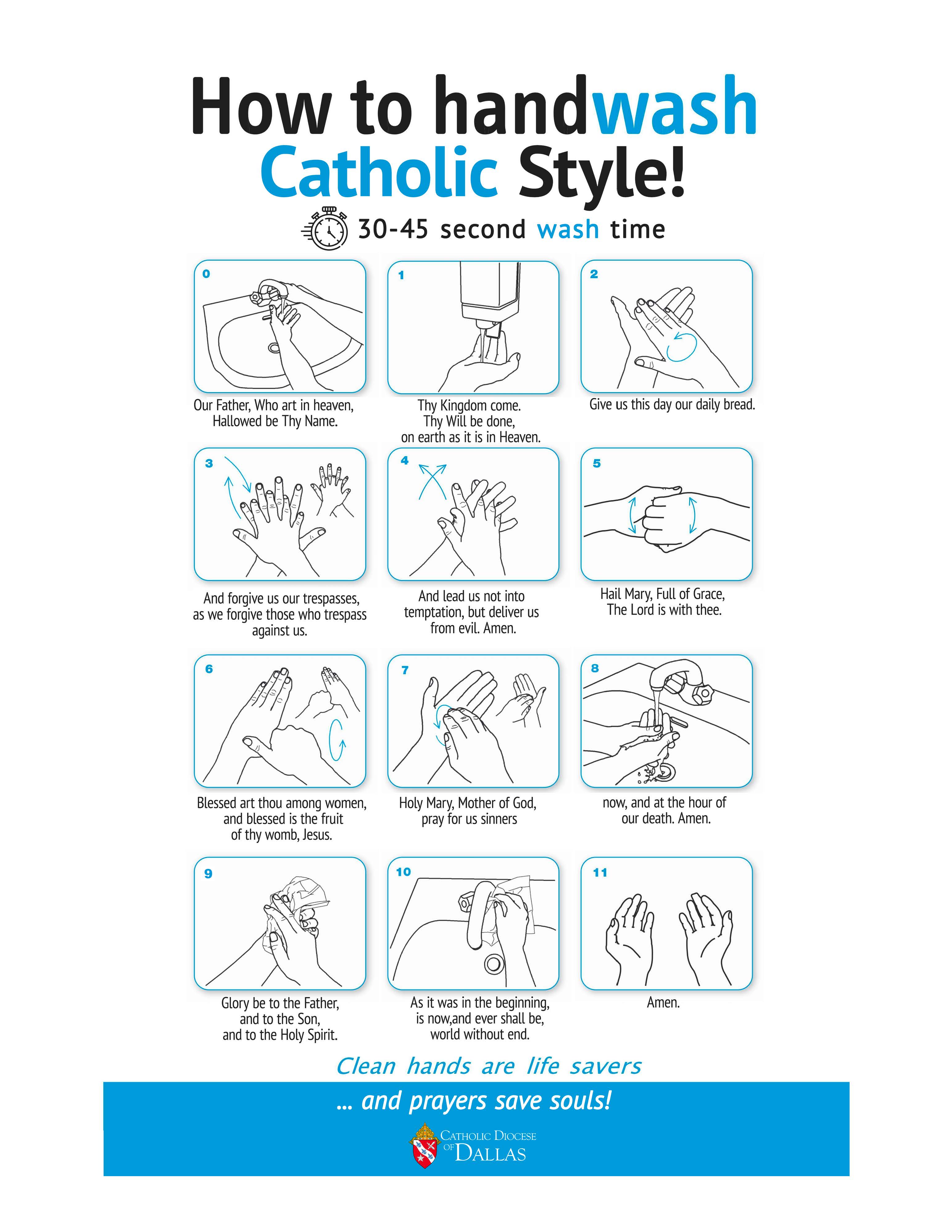 Handwashing & Prayer Rochester Catholic Schools