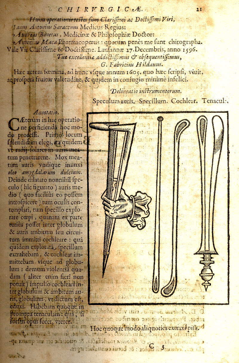 Wihelm Fabricius Hildanus (15601639) Images of woodcuts showing first