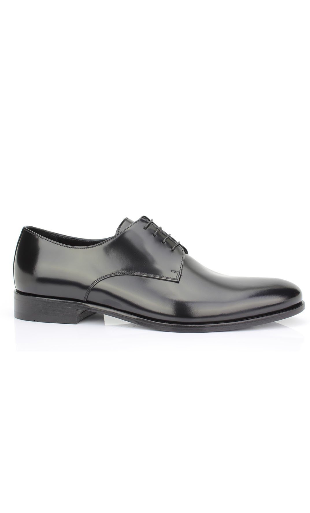 Scarpe derby rossi in pelle, colore nero Scarpe derby rossi in pelle, colore nero