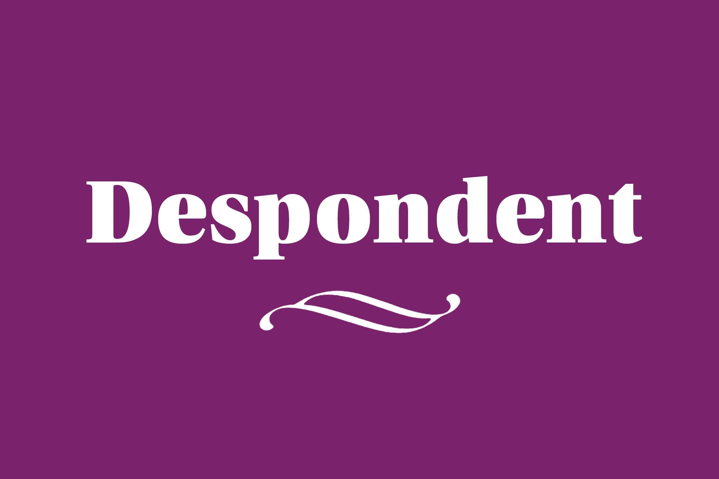 Myflower Despondent Meaning In English