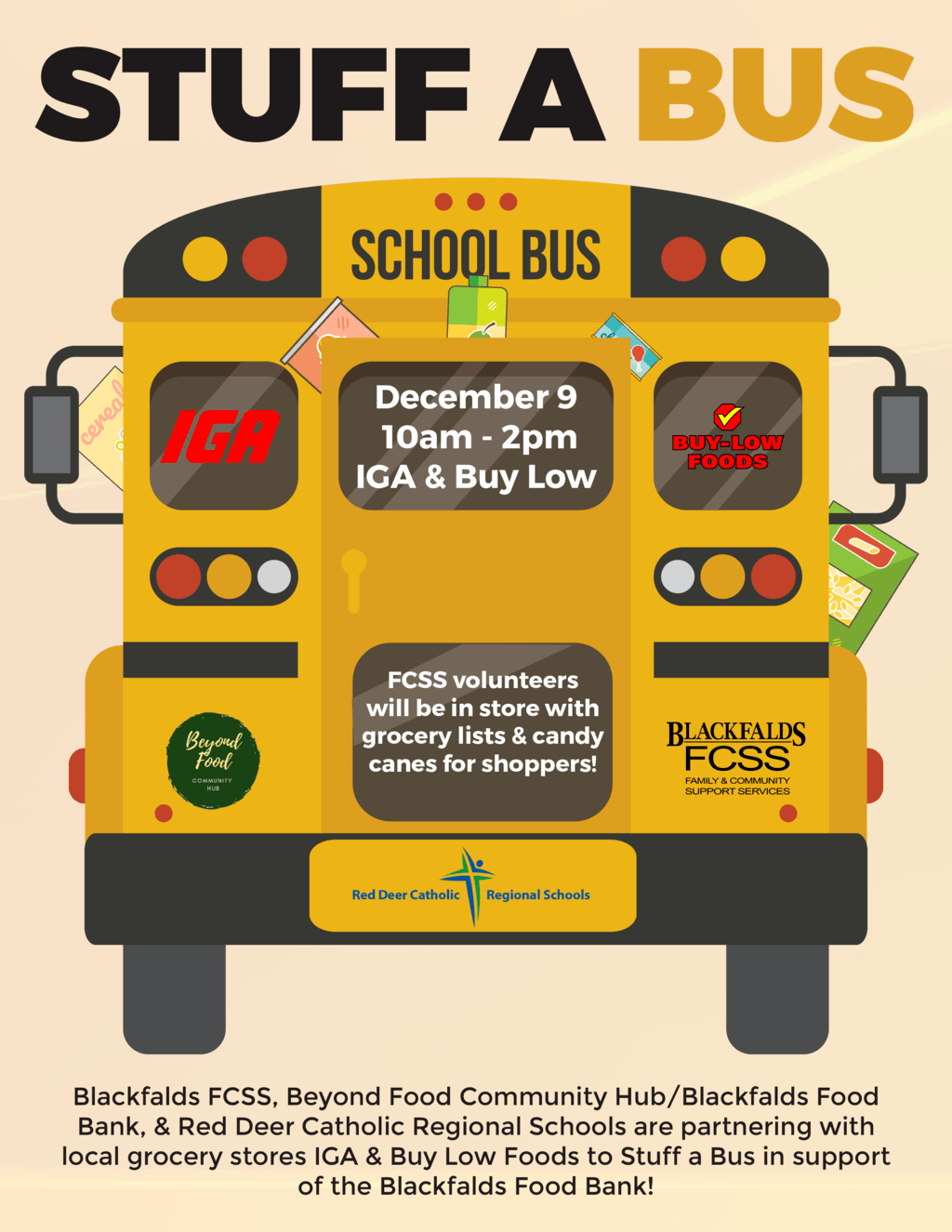 Stuff A Bus Blackfalds Red Deer Catholic Regional Schools