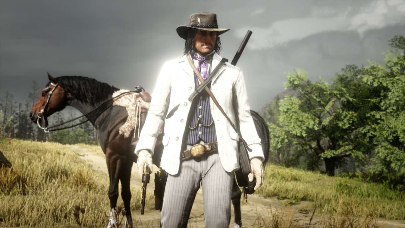 White Worsted Coat Red Dead Redemption 2 Mod