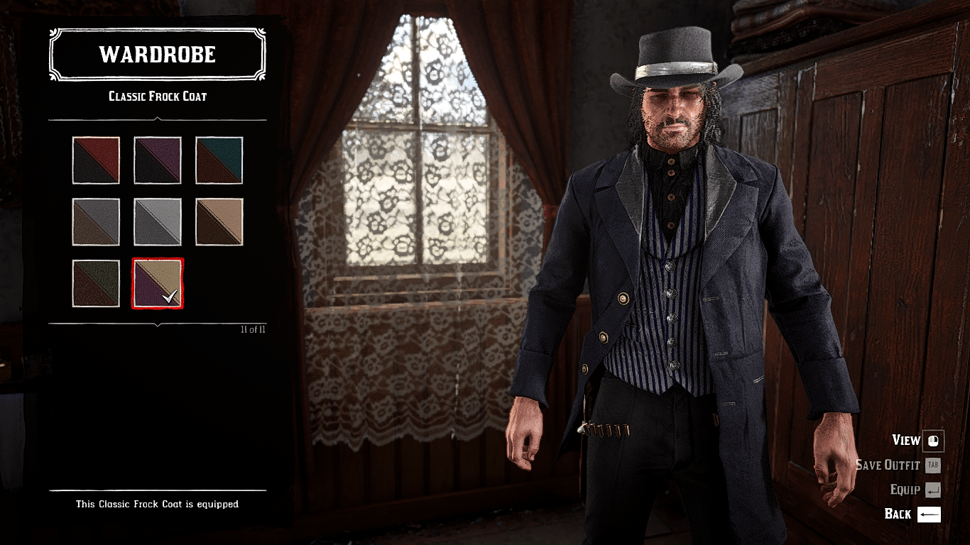 Restored Clothes in Wardrobe Red Dead Redemption 2 Mod