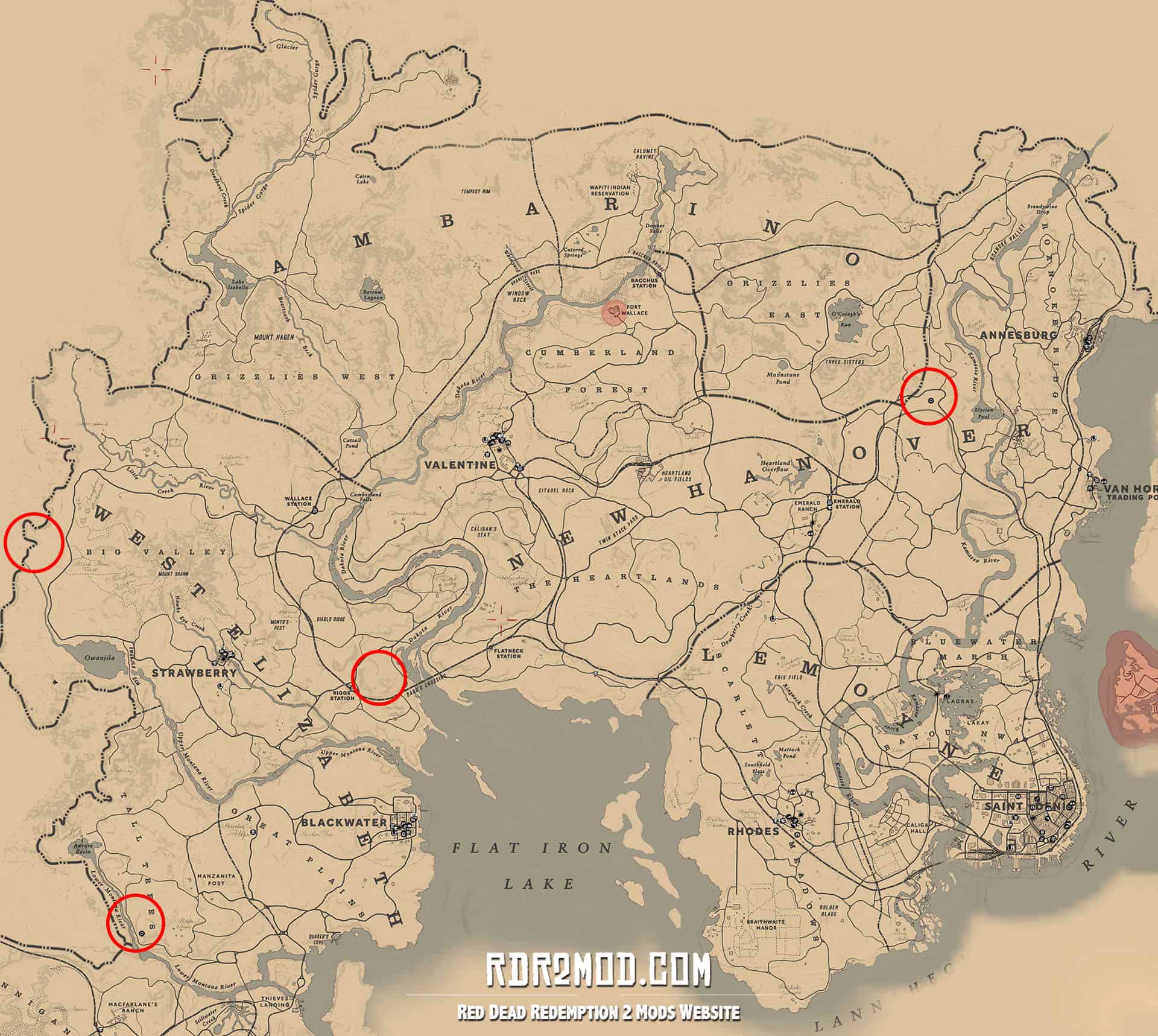 RDR2 Trapper Locations Red Dead Redemption 2 Trapper Locations