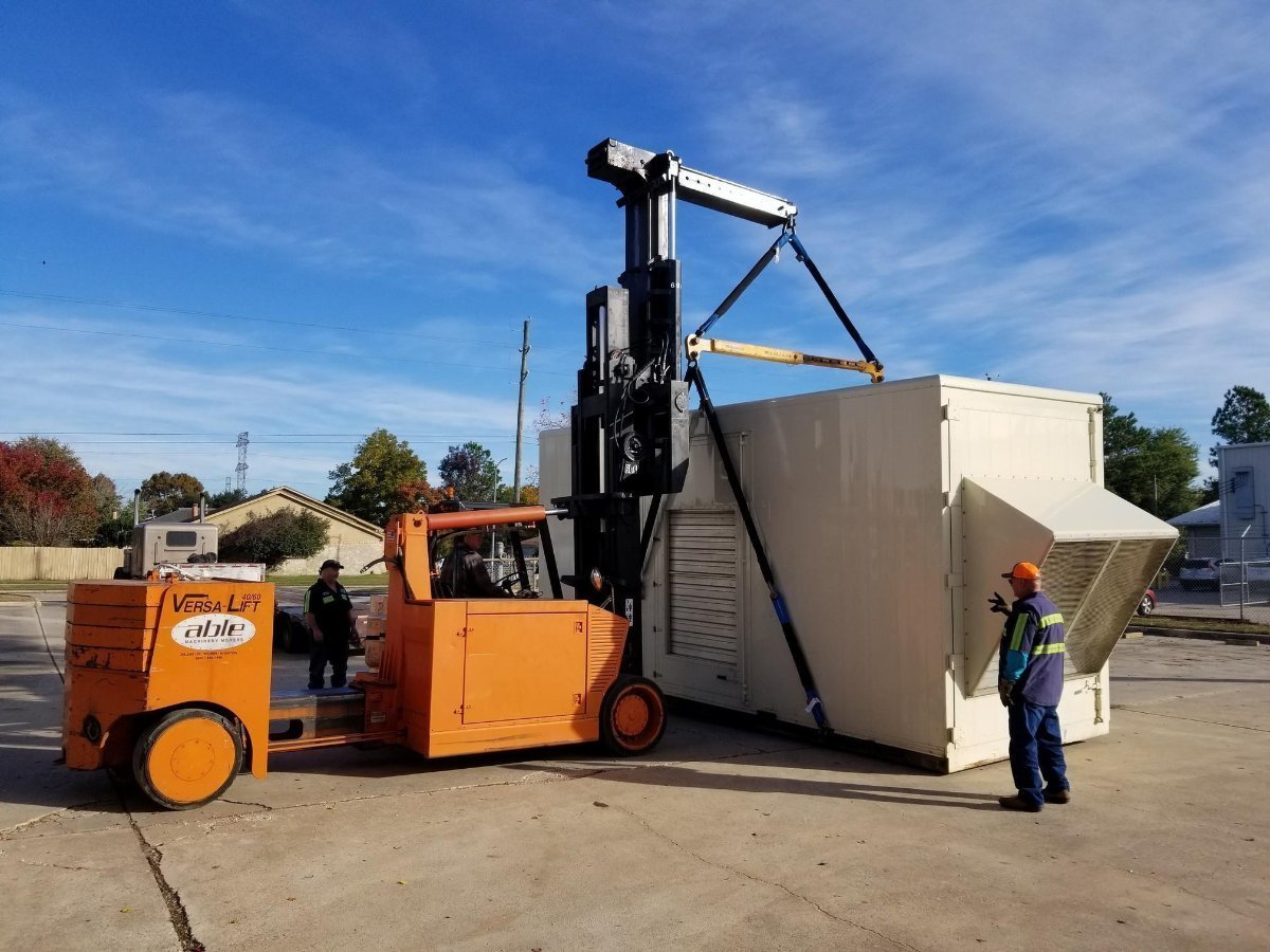 equipment loading, facility, react power solutions, houston, tx React