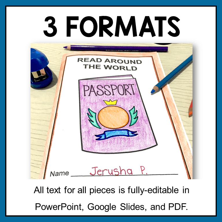 Around the World Reading Challenge Reading Passport Passive Library