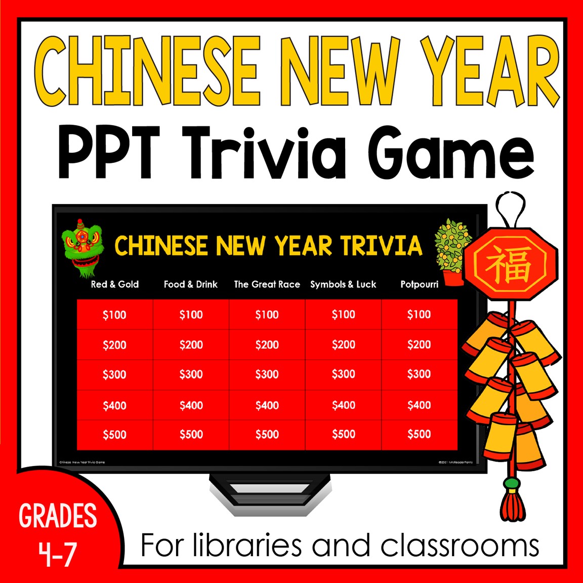 Chinese New Year Trivia Game Mrs. ReaderPants