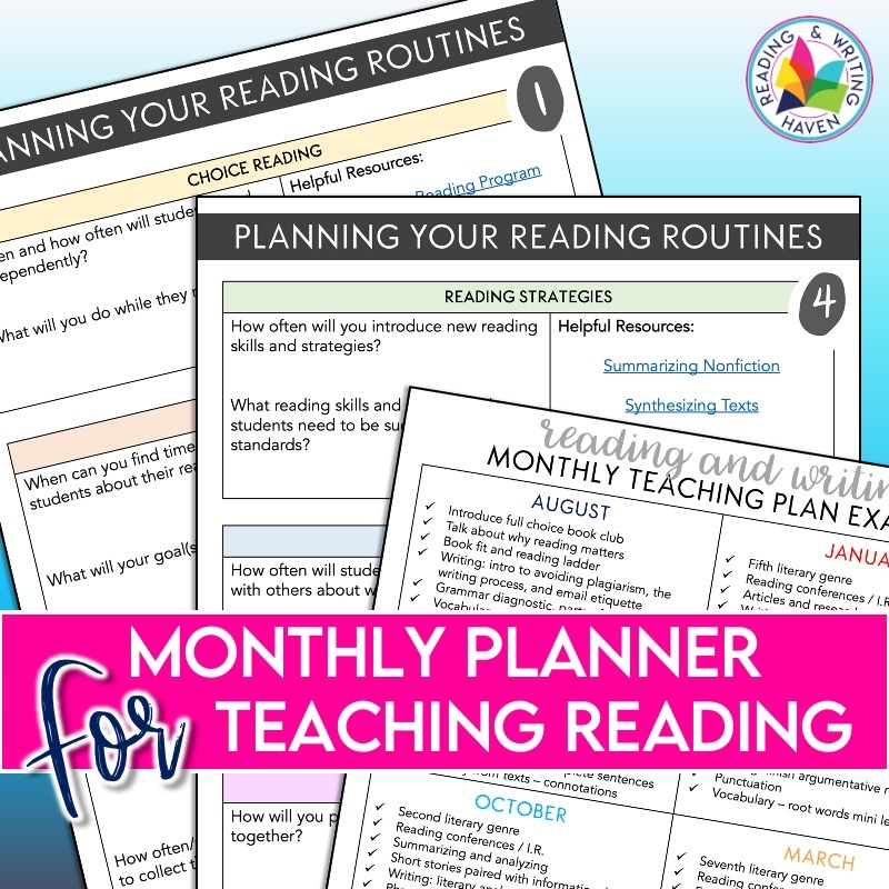 Teaching Reading Planning Materials Reading and Writing Haven