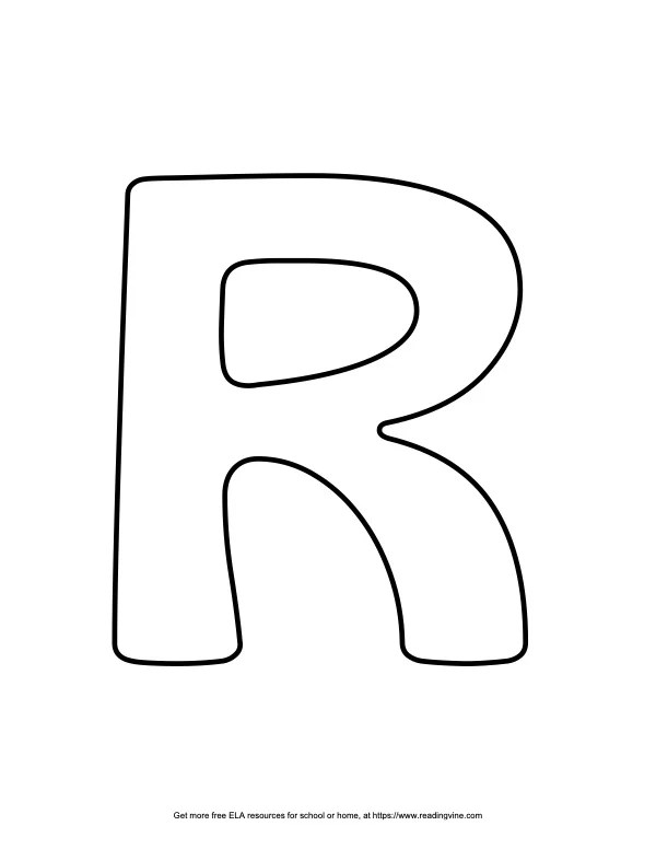 Bubble Letter R | 19 Free Printable Styles