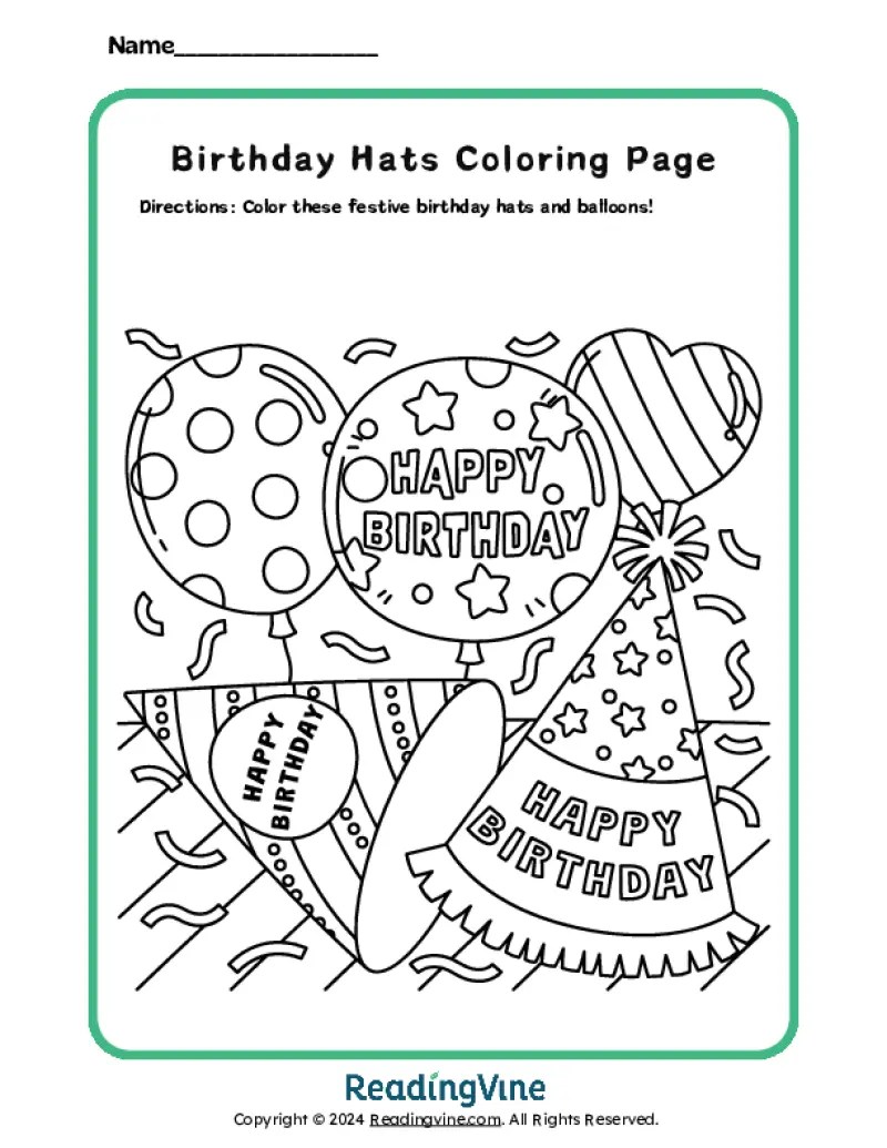 Kindergarten Worksheets & Activities ReadingVine
