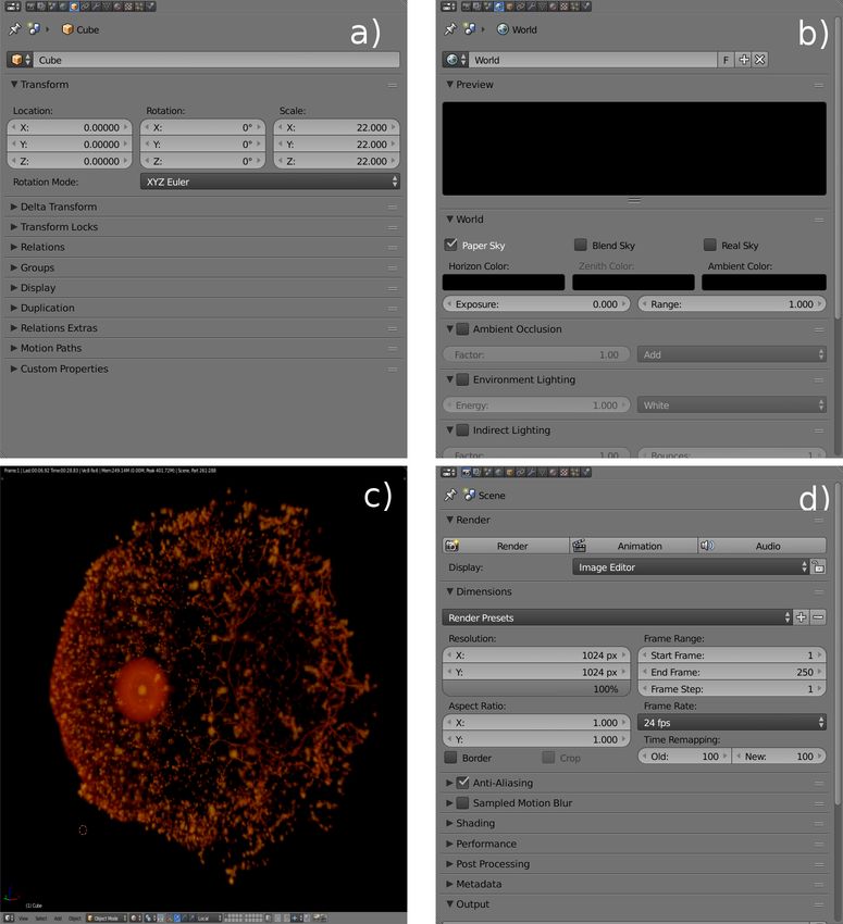 Voxel datacubes for 3D visualization in Blender