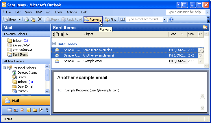 How to forward emails "As Attachments"