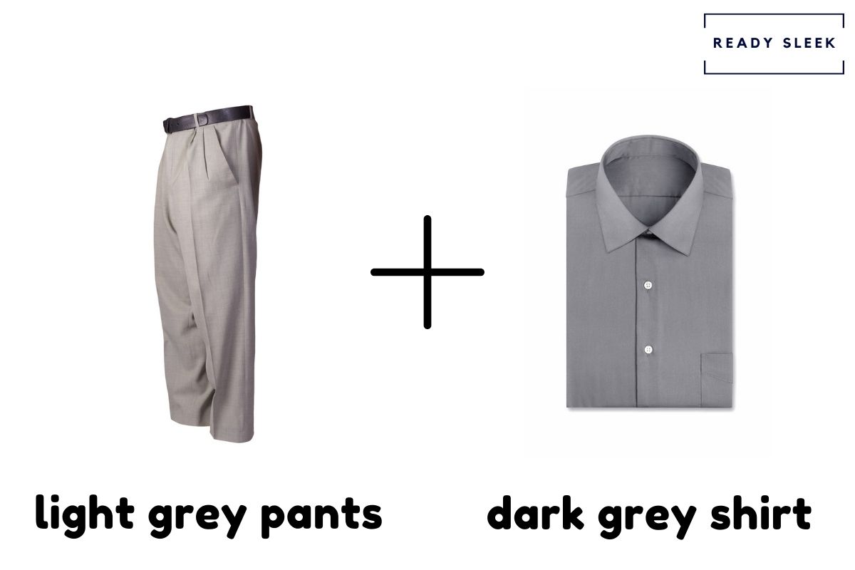 What Color Shirt Goes With Light Grey Pants? (Pics) • Ready Sleek (2022)