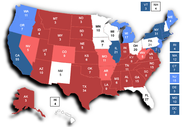 Real Clear Politics Presidential Map RealClear Politics Polls