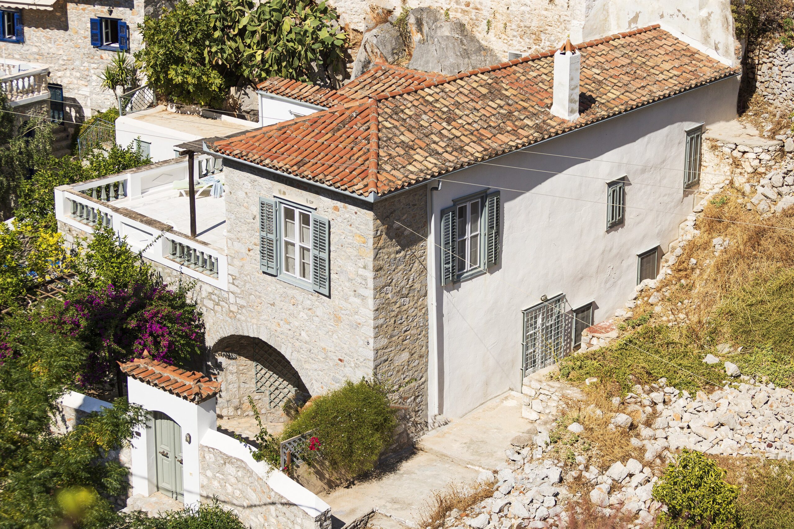 House Over The Town of Hydra Real Hydra Penelope Lampropoulou