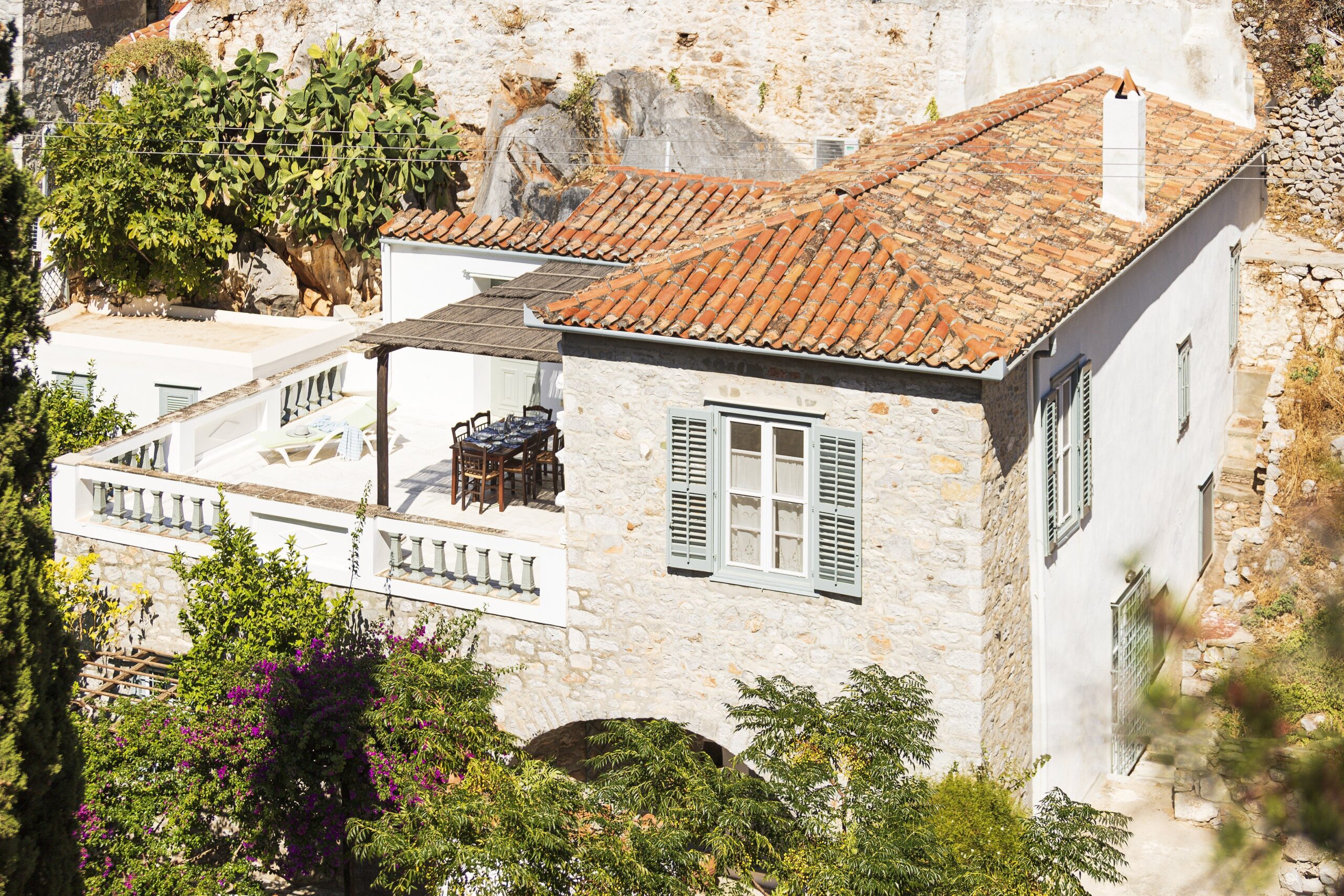 House Over The Town of Hydra Real Hydra Penelope Lampropoulou