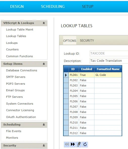 Lookup tables IMan User Guide Realisable