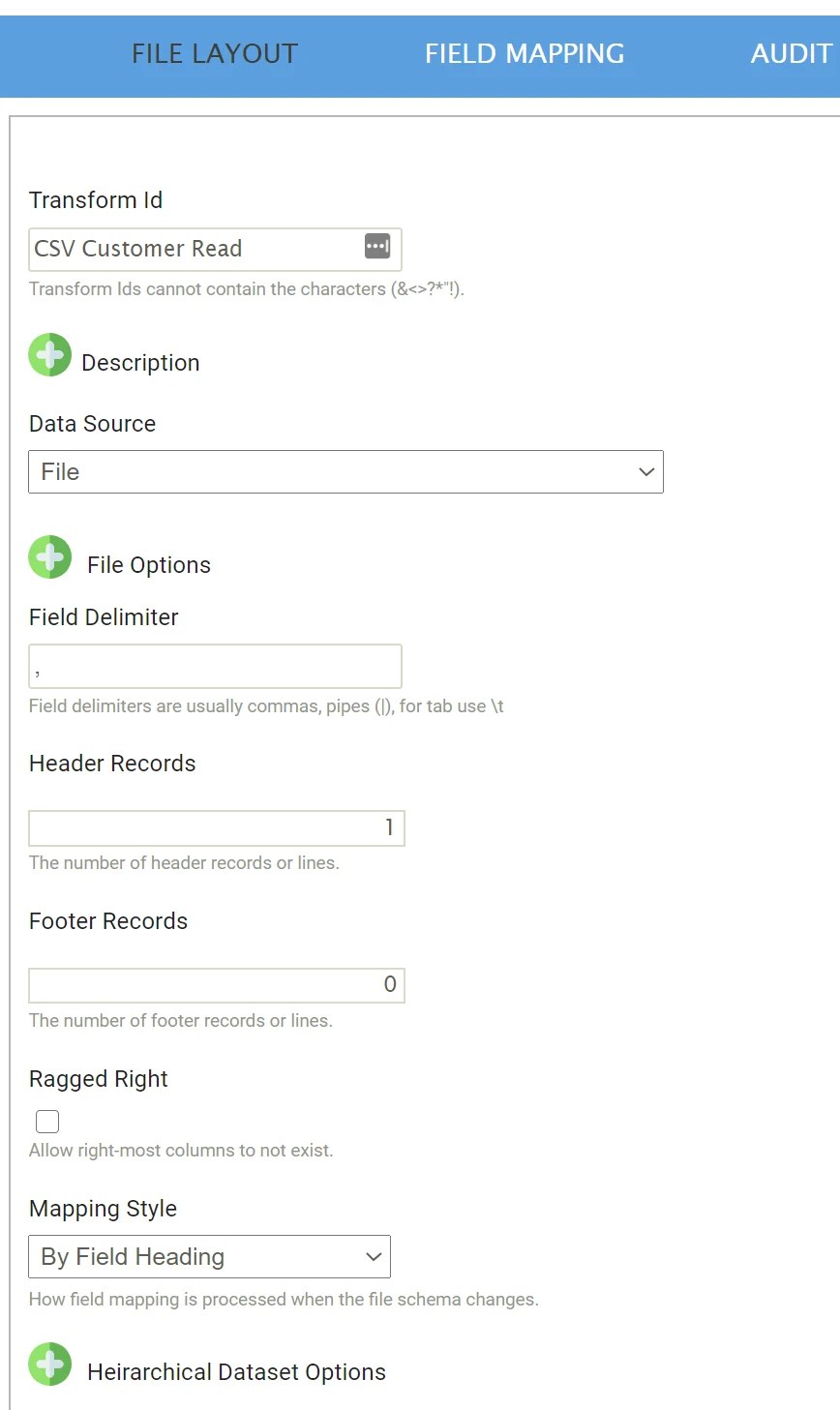 CSV reader IMan User Guide Realisable