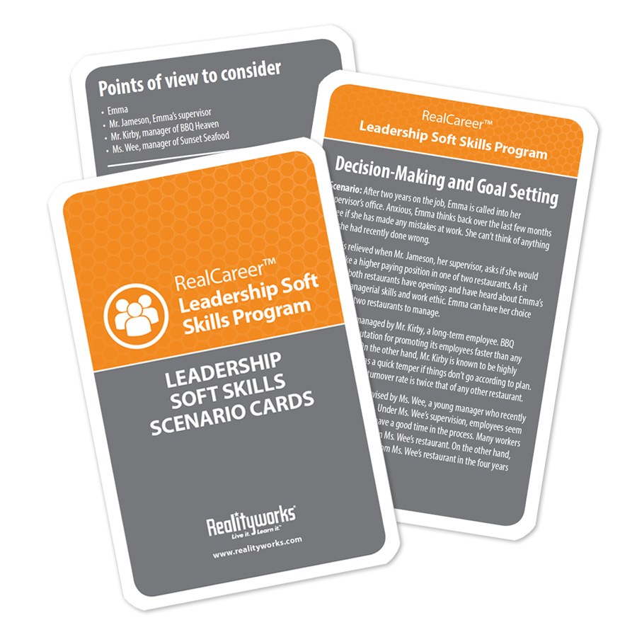 Leadership Soft Skills Program Scenario Cards Realityworks