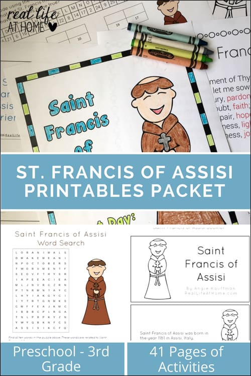 St. Francis of Assisi Printables and Worksheet Packet