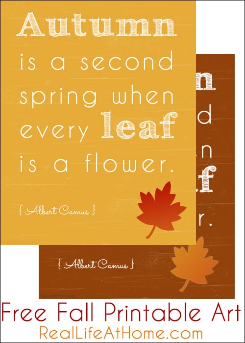 Autumn is a Second Spring Free Art Print {Two Color Choices} Real