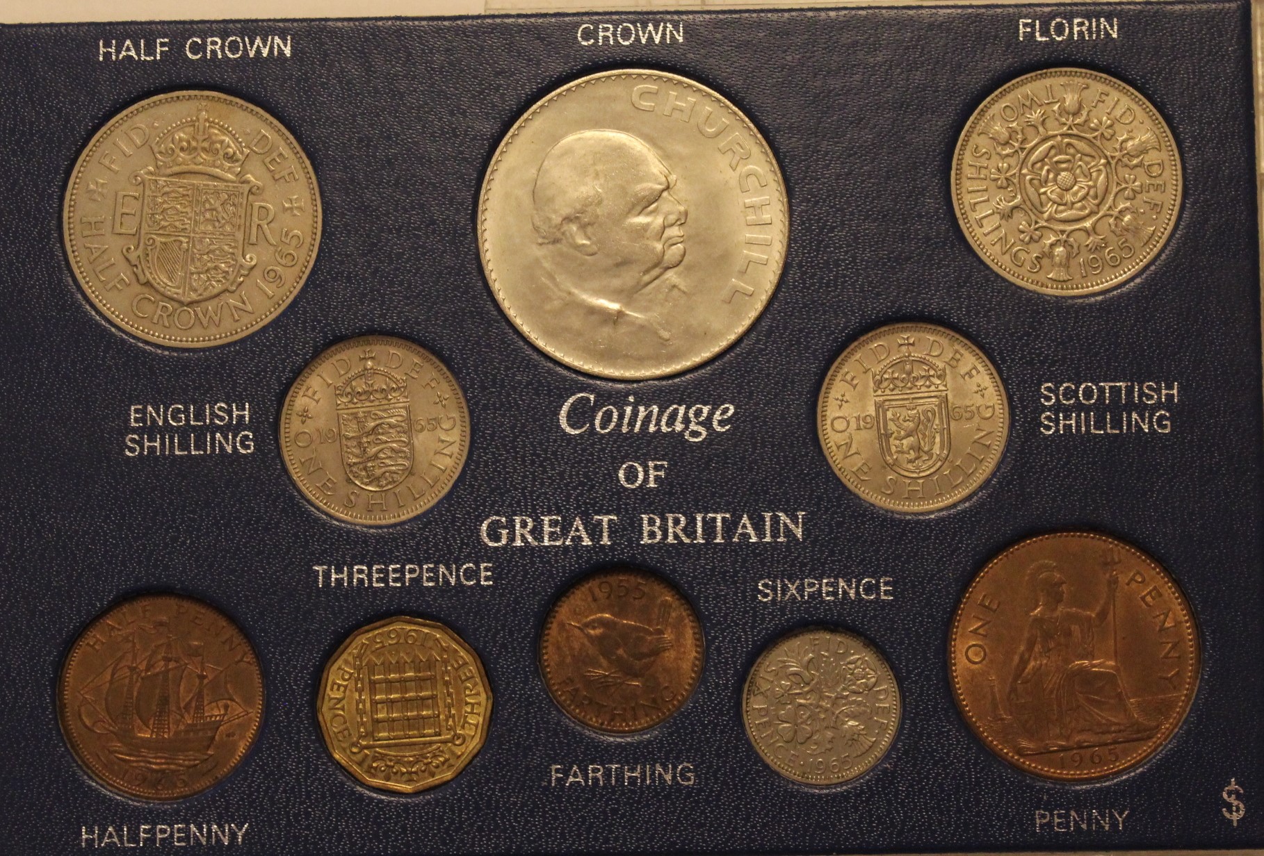 Coinage of Great Britain Including Churchill Crown 1965 Really Old
