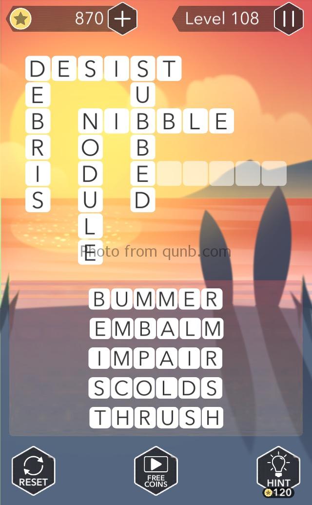 Word Tropics Answers Level 108 » Qunb