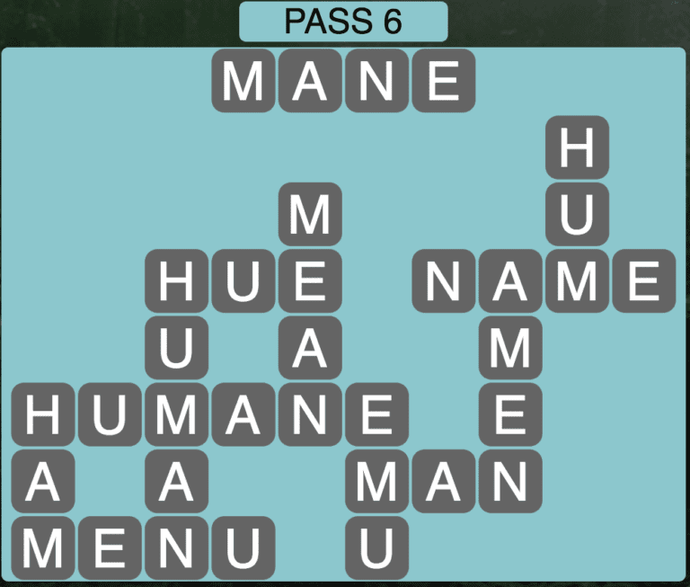 Wordscapes Level 102 (Pass 6) Answer » Qunb