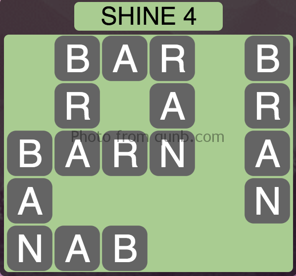 Wordscapes Shine 4 (Level 12) Answer and Cheat » Qunb