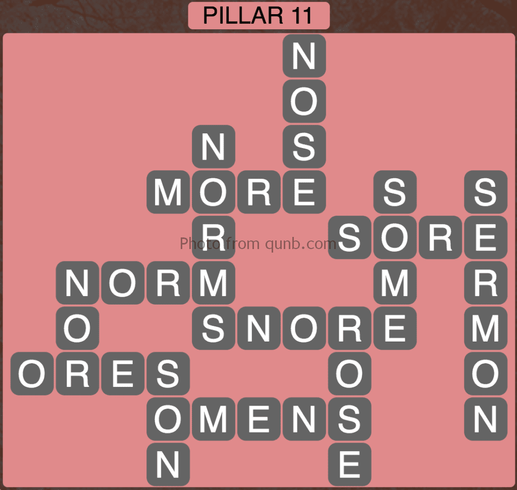 Wordscapes Level 155 (Pillar 11) Answer » Qunb