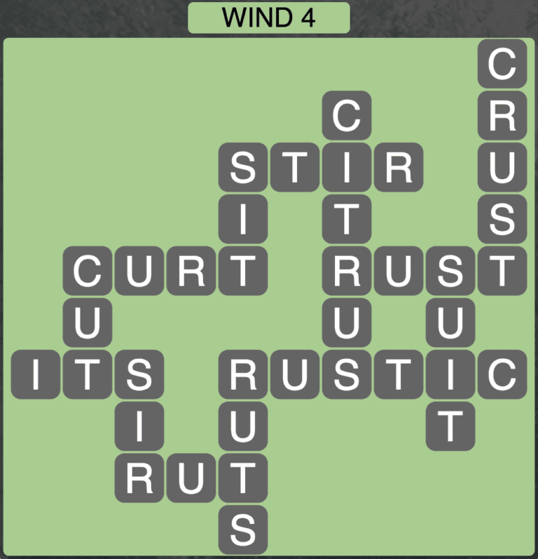 Wordscapes Level 164 (Wind 4) Answer » Qunb