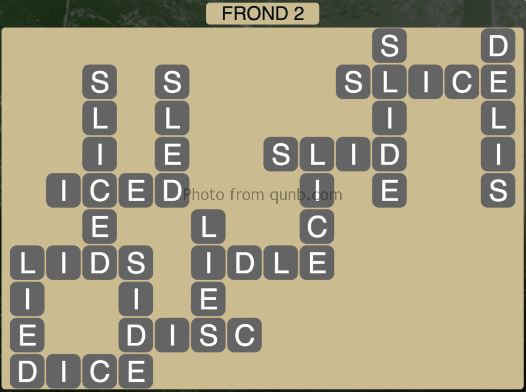 Wordscapes Frond 2 (Level 258) Answers » Qunb