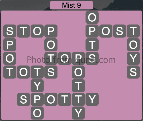 Wordscapes Mist 9 (Level 1129) Answers » Qunb