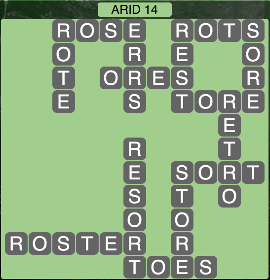 Wordscapes Arid 14 Level 1566 Answers » Qunb