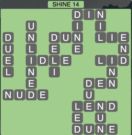Wordscapes Shine 14 Level 1678 Answers » Qunb