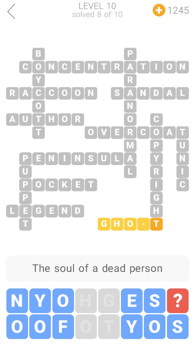 I Love Crosswords 2 Level 10 Answers 9 » Qunb