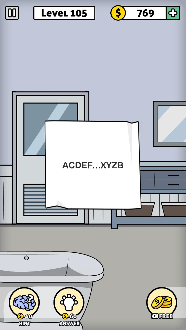 Escape Room Mystery Word Level 105 Answers » Qunb