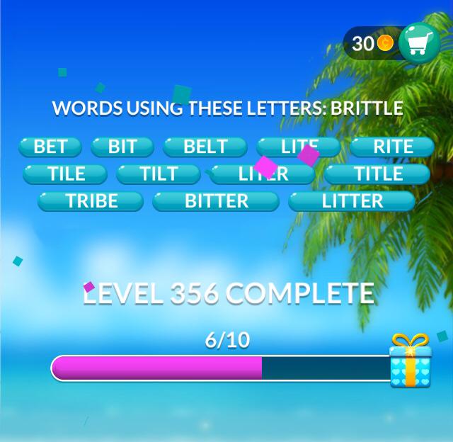 Word Stacks Level 356 Words Using These Letters Brittle Answers » Qunb