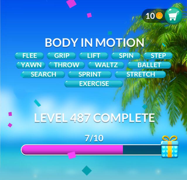 Word Stacks Level 487 Body in motion Answers » Qunb