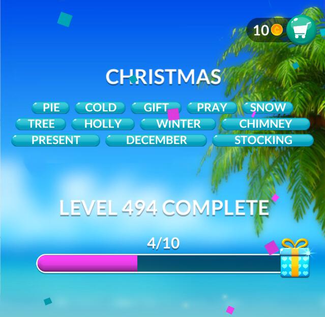 Word Stacks Level 494 Christmas Answers » Qunb