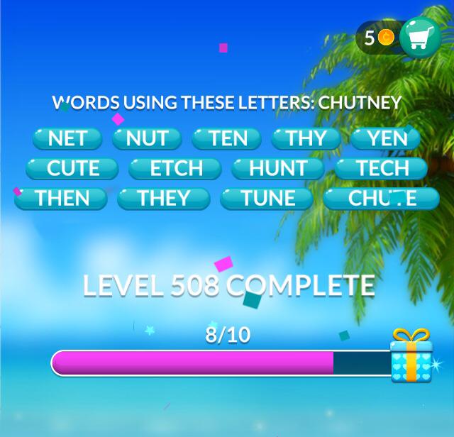Word Stacks Level 508 Answers » Qunb